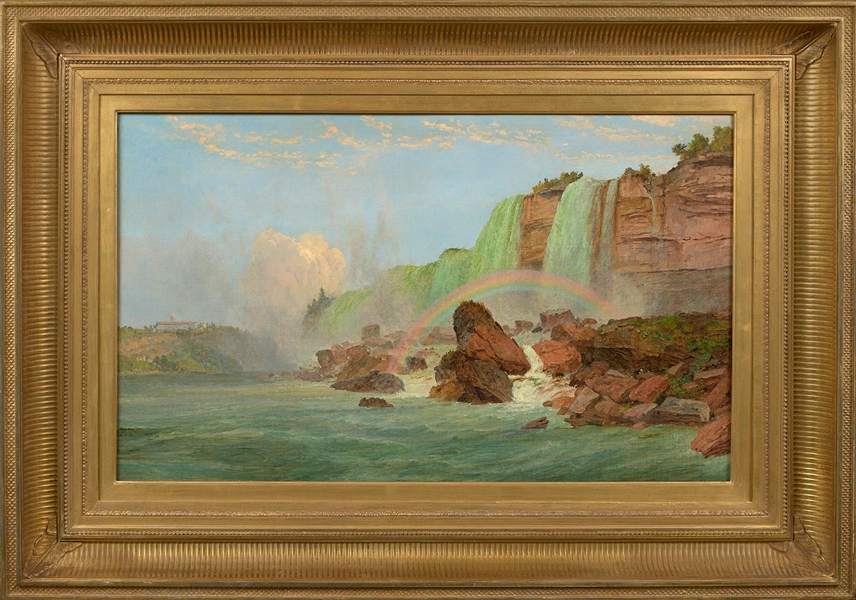 Niagara Falls with View of Clifton House - Painting by Jasper Francis Cropsey