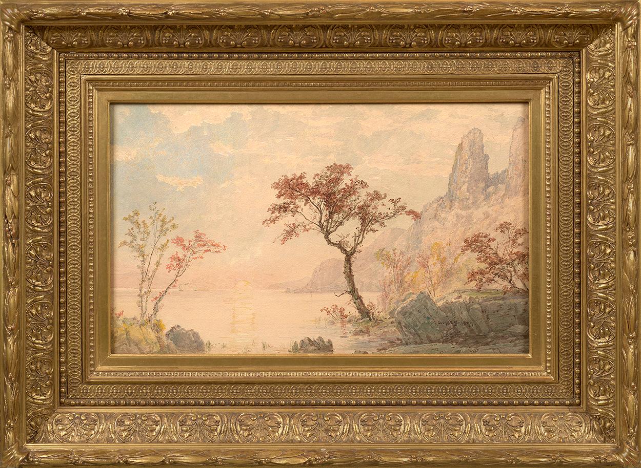 Under the Palisades, 1899 - Painting by Jasper Francis Cropsey
