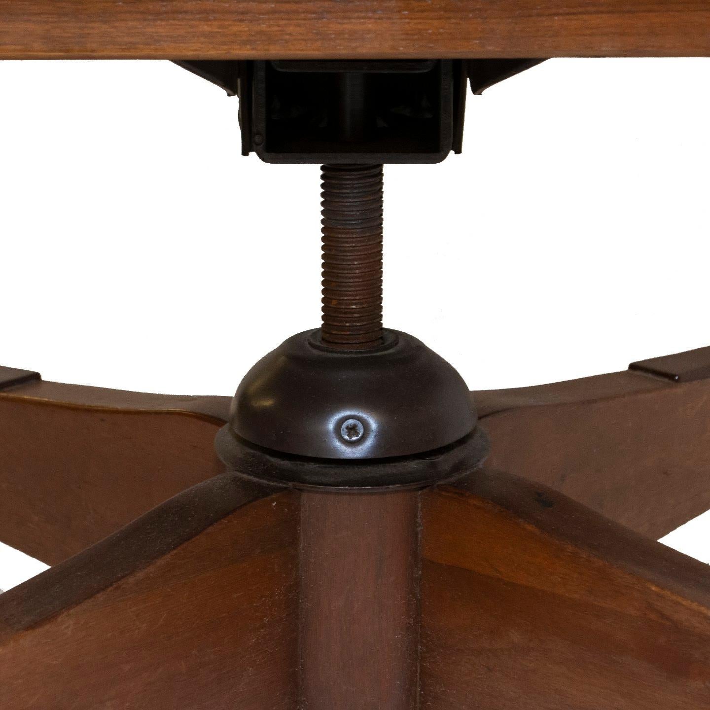 Mid-Century Modern Jasper Furniture Walnut Desk Chair in Grey Faux Shearling Bouclé For Sale