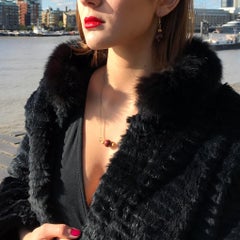 Jasper Gold Vermeil Necklace, Red Jasper Necklace  by nlanlaVictory