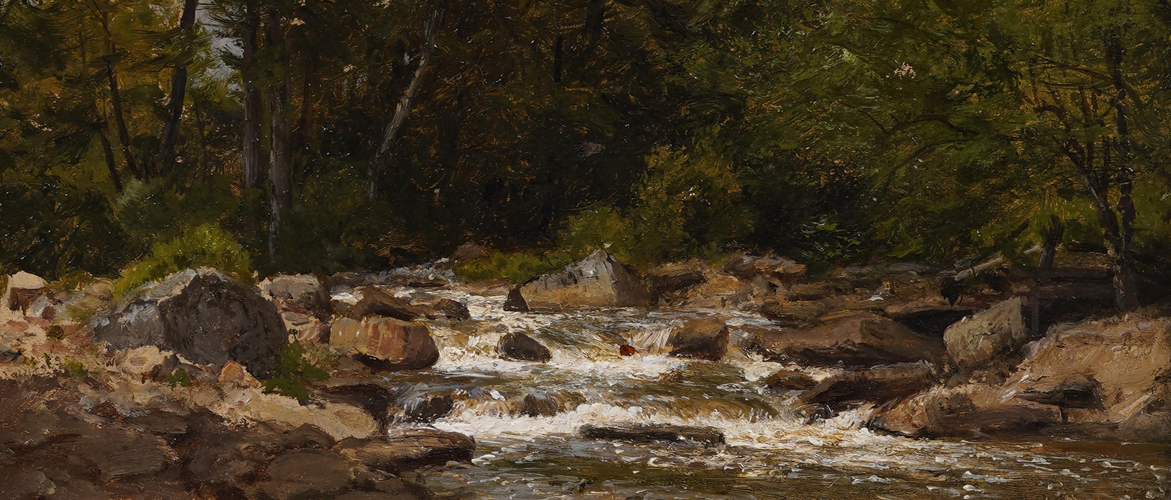 Antique American Hudson River School Scalp Level Pennsylvania Landscape Painting For Sale 3