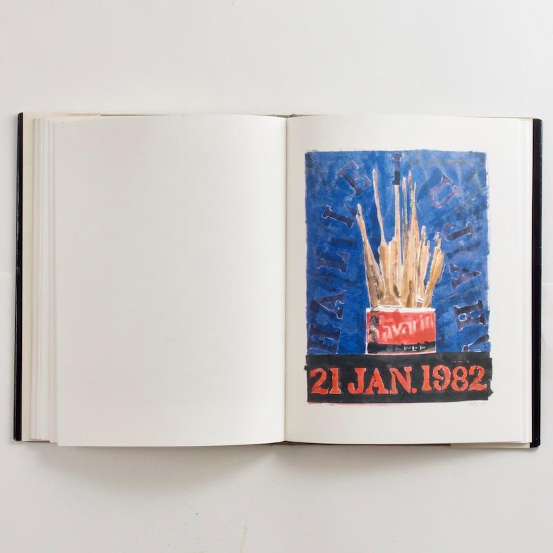 Jasper Johns. 17 Monotypes.
Publié par Goldman, New York 1982. Première édition. Conçu en collaboration avec l'artiste et reproduisant une suite de monotypes qu'il a réalisés à partir de la lithographie 