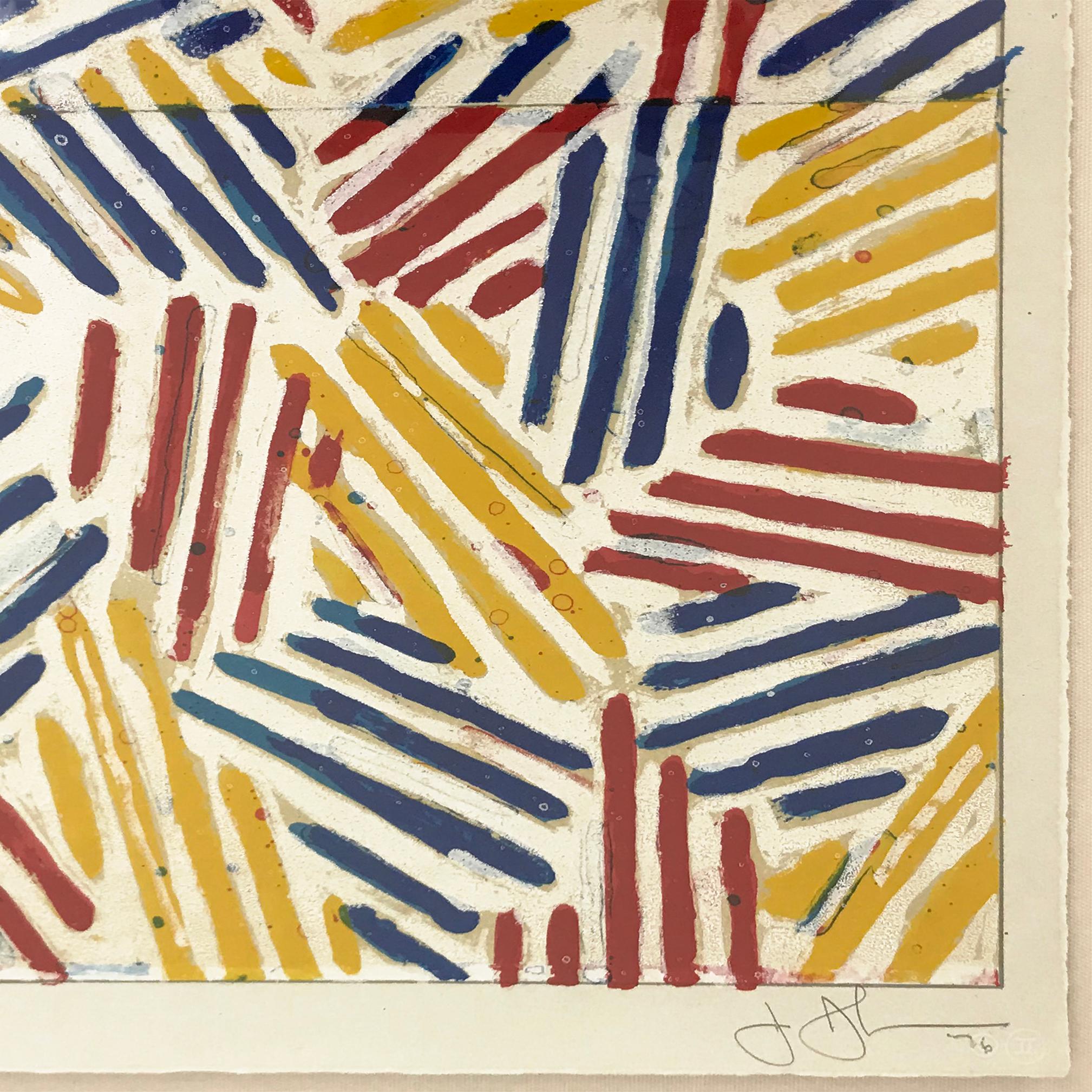 #4, FROM 6 LITHOGRAPHS (AFTER UNTITLED 1975) - Painting by Jasper Johns