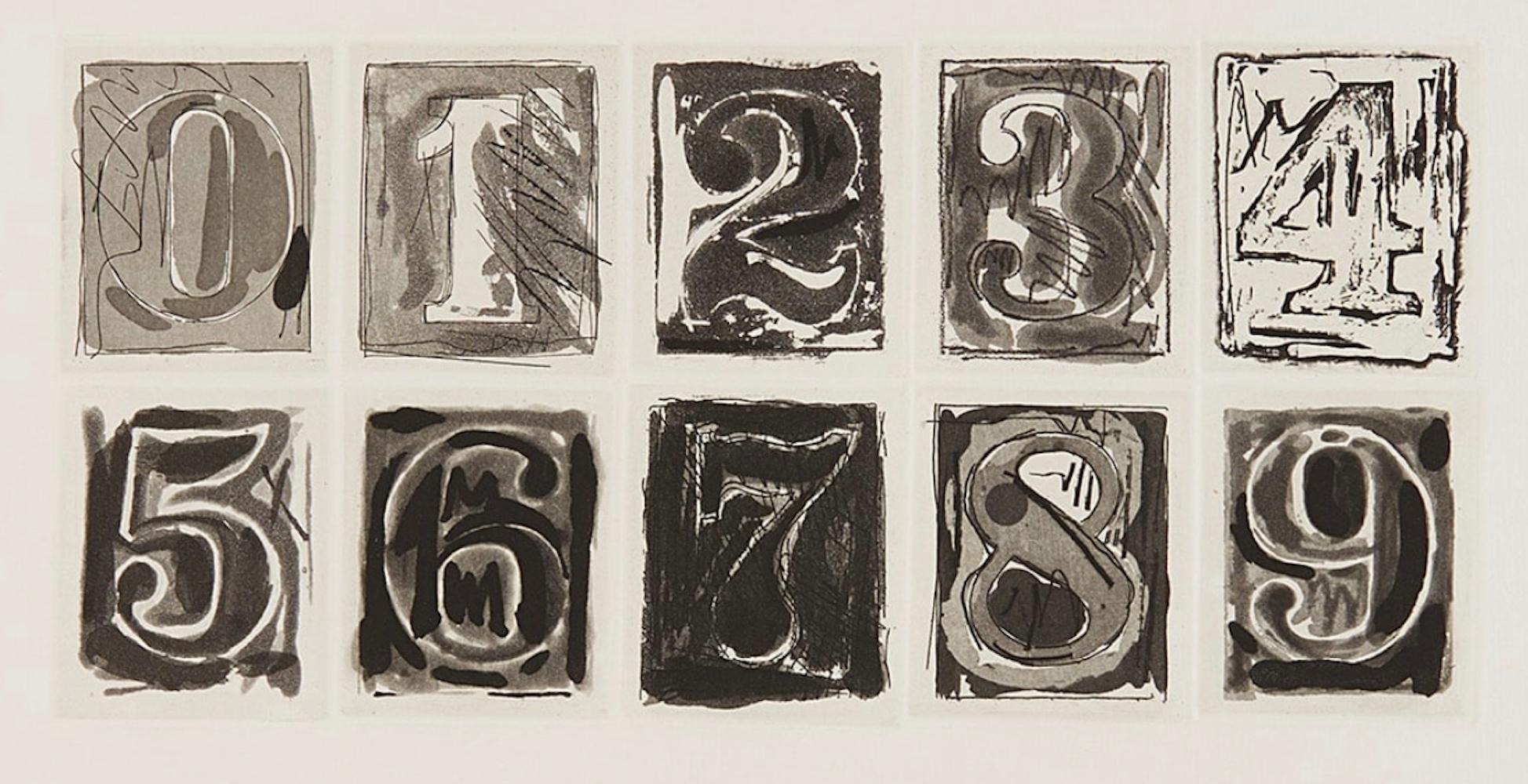 0-9 - Print by Jasper Johns