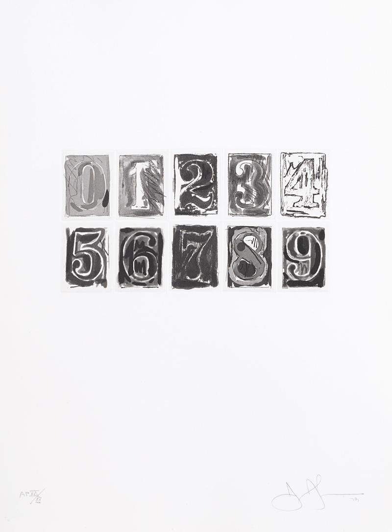 0-9 - Print by Jasper Johns