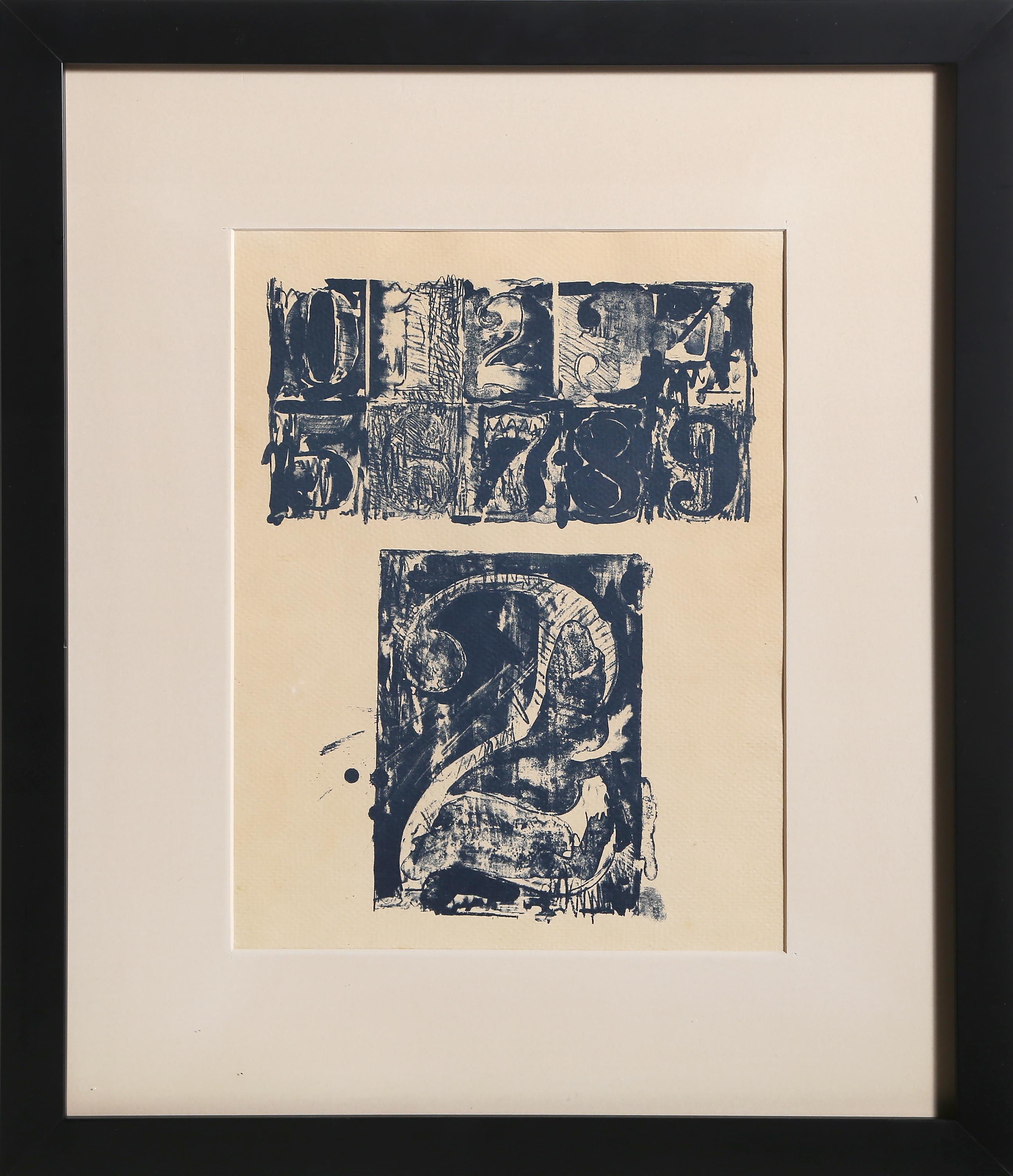 0-9, Number 2 - Pop Art Lithograph by Jasper Johns