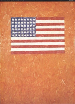 Vintage 1996 After Jasper Johns 'Flag On Orange Field' Pop Art Italy Offset Lithograph
