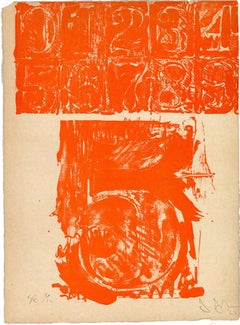5 from 0-9 - Original Lithograph by J. Johns - 1963
