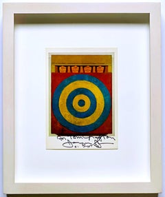 Carte d'art : Target with Four Faces (signé et inscrit à la main par Jasper Johns)