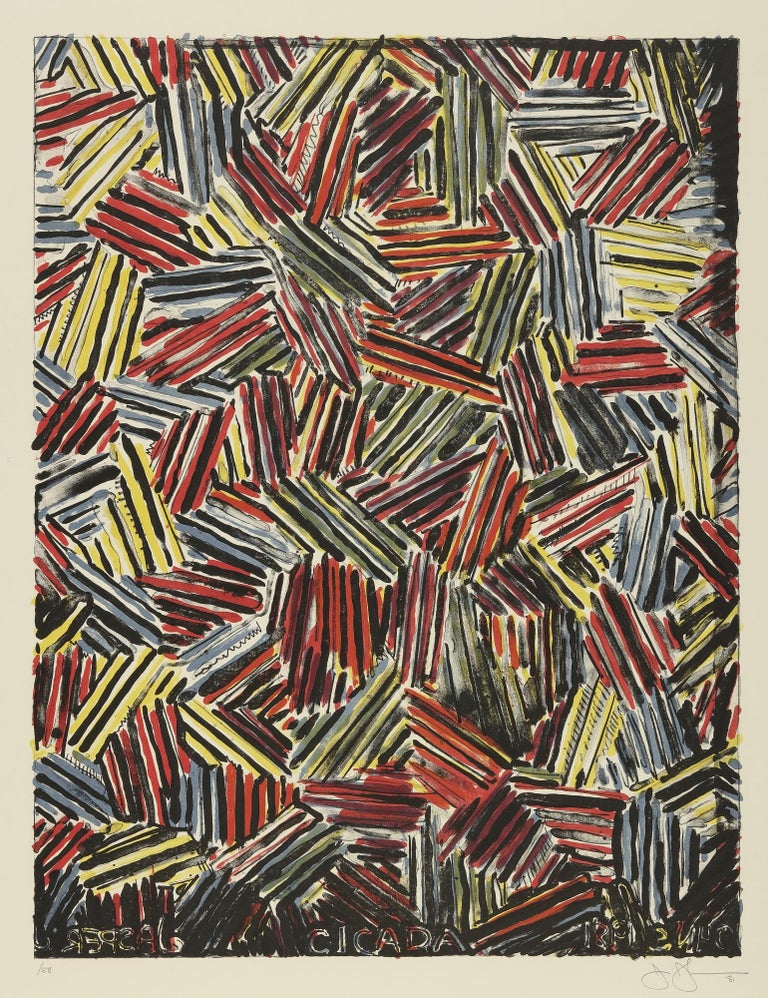 Jasper Johns Abstract Print - Cicada (ULAE 213)
