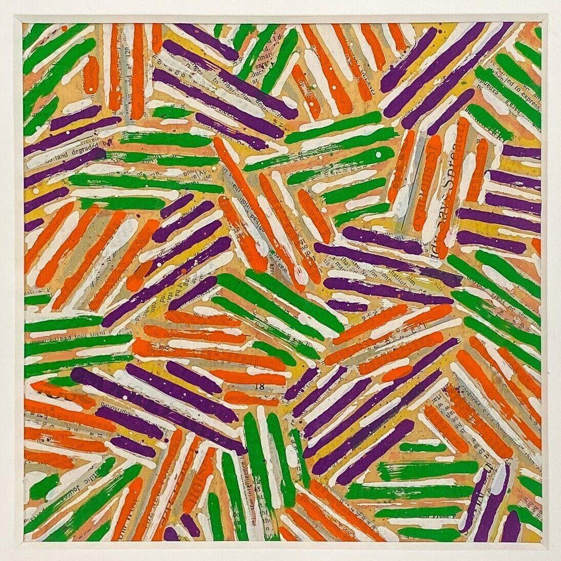 Cross Hatch- Siebdruck in Farben auf Patapar- Pergamentdruck von 1977 – Print von Jasper Johns