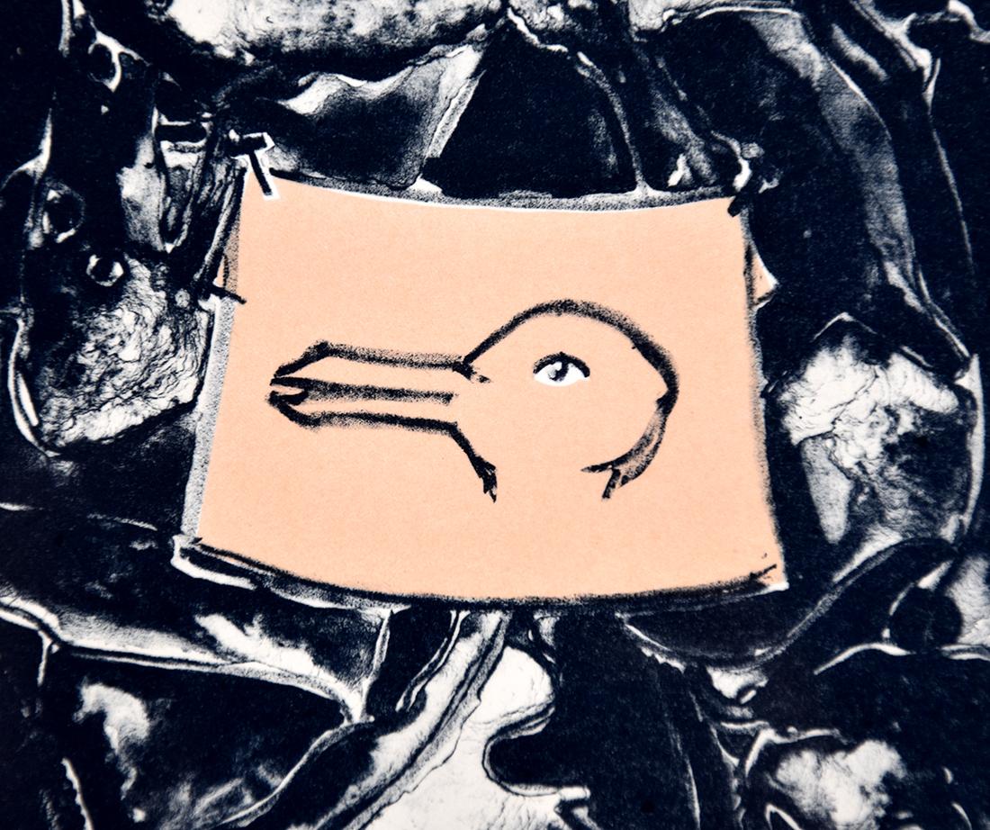 Duck - Black Figurative Print by Jasper Johns