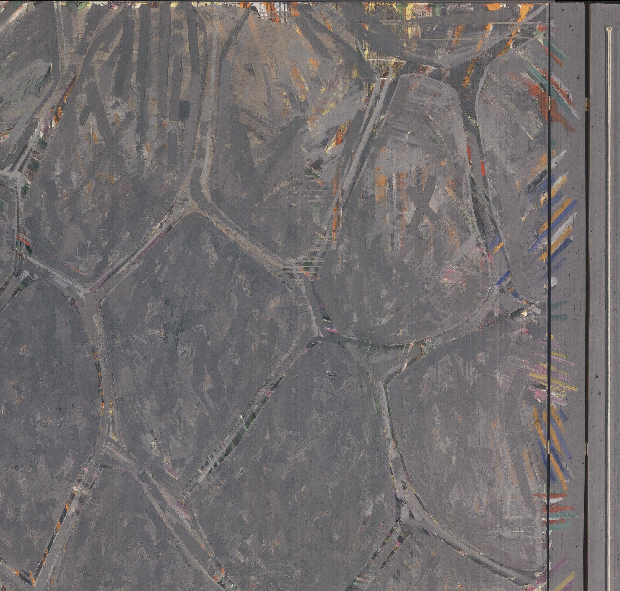 This is a first edition exhibition poster titled Within by Jasper Johns, created for the landmark exhibition Jasper Johns: Gray, jointly presented by the Art Institute of Chicago and The Metropolitan Museum of Art.

In Within, Johns explores the