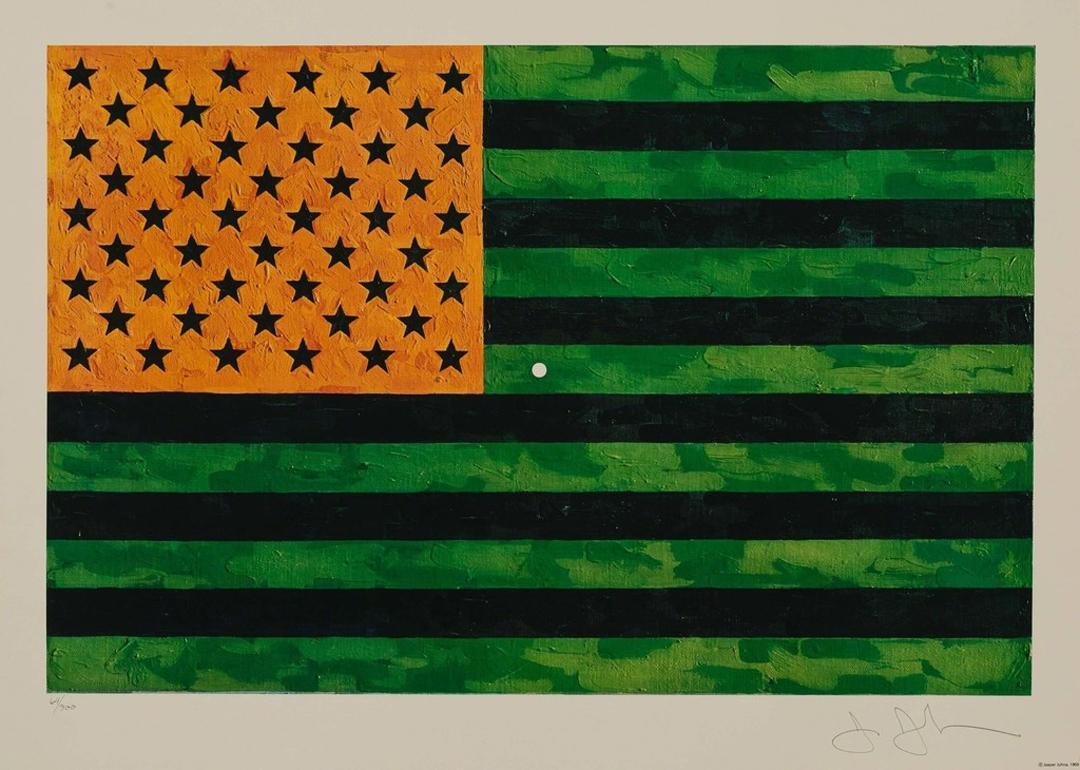 Jasper Johns Figurative Print - Flag (Moratorium)