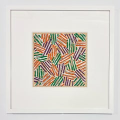 Jasper Johns Abstrakter Farbsiebdruck, 1977, Pop Art, unsigniert