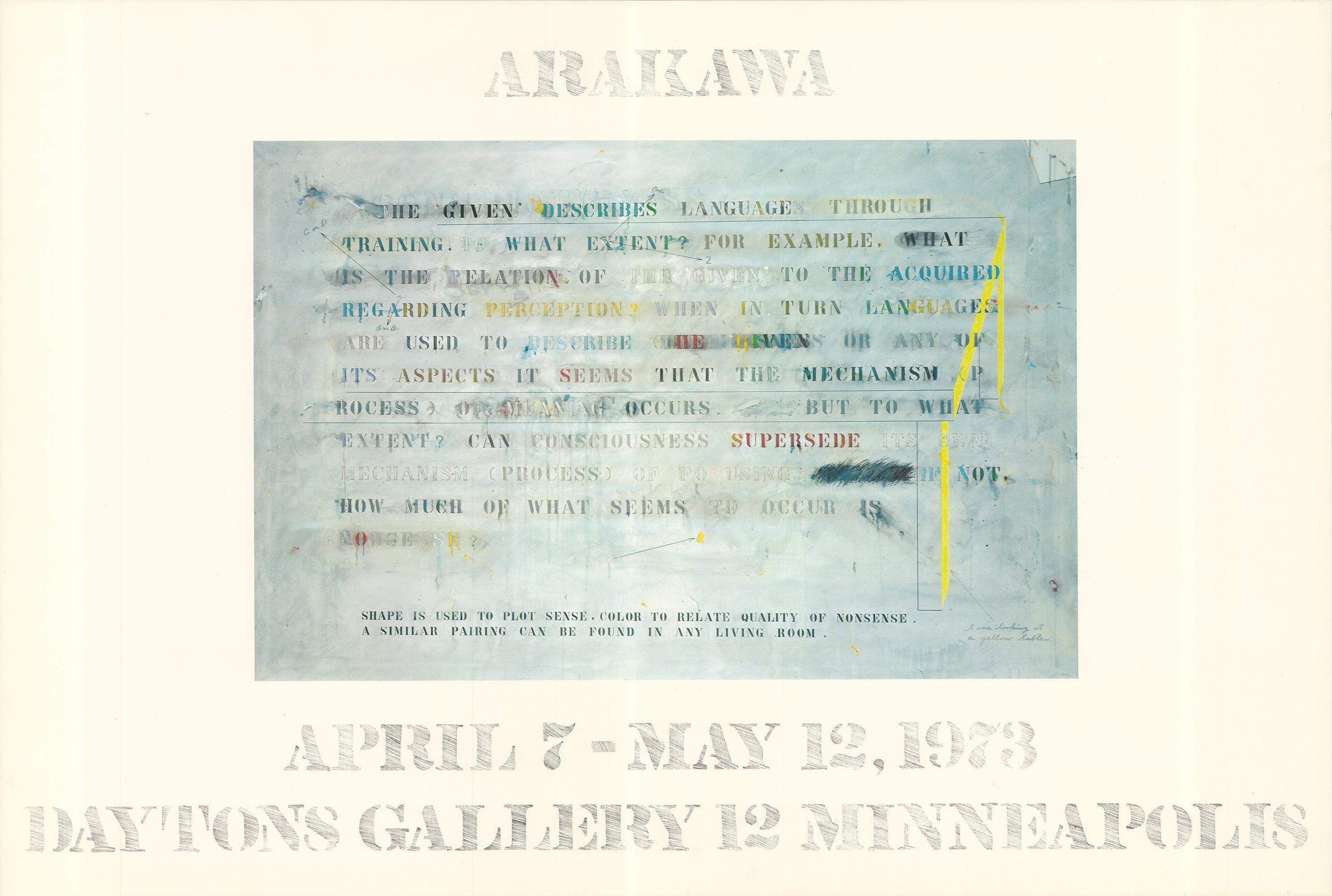 Jasper Johns 'Arakawa' 1973