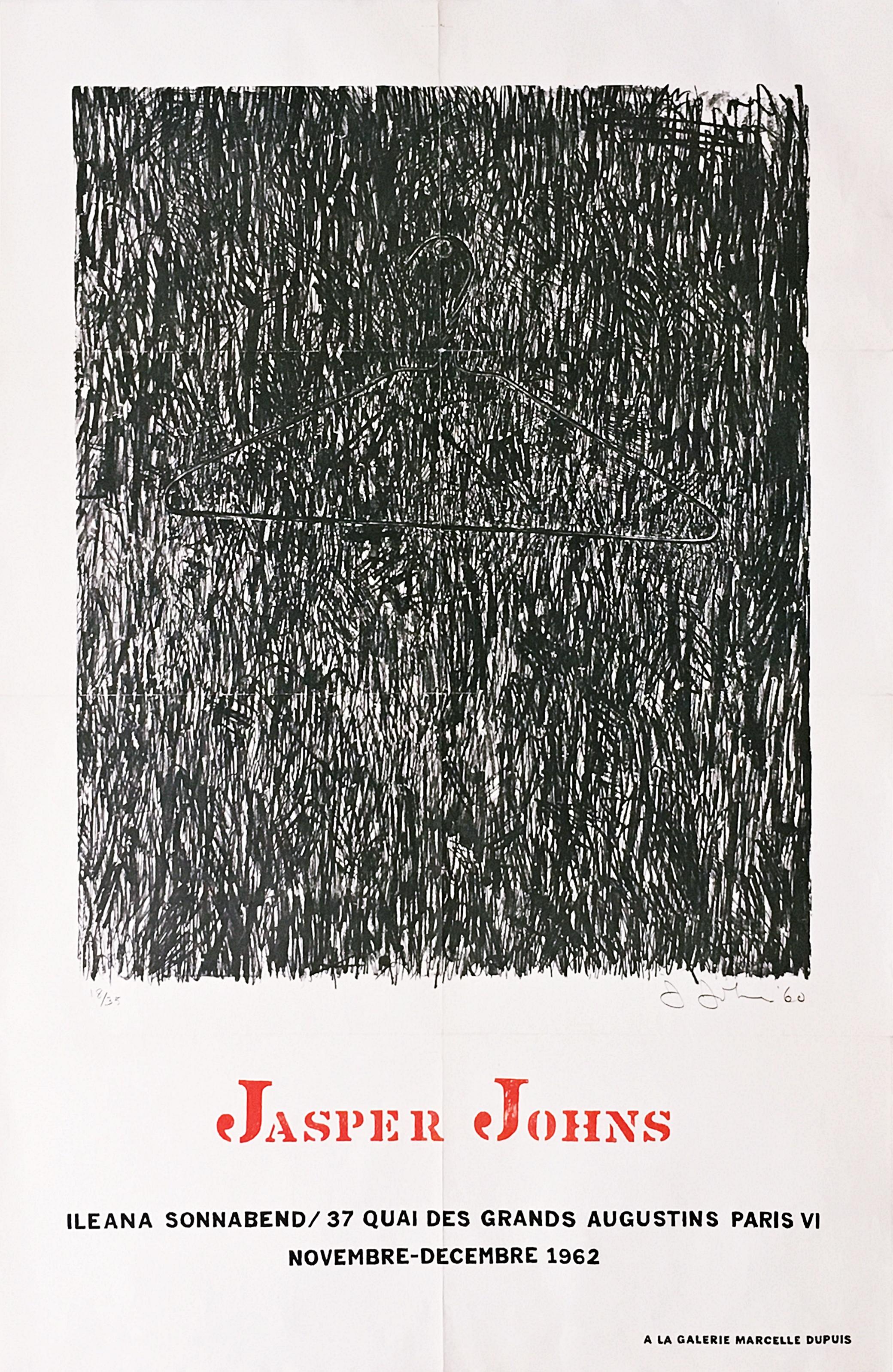 Jasper Johns at Ileana Sonnabend (rare early mid century modern European poster) For Sale 4