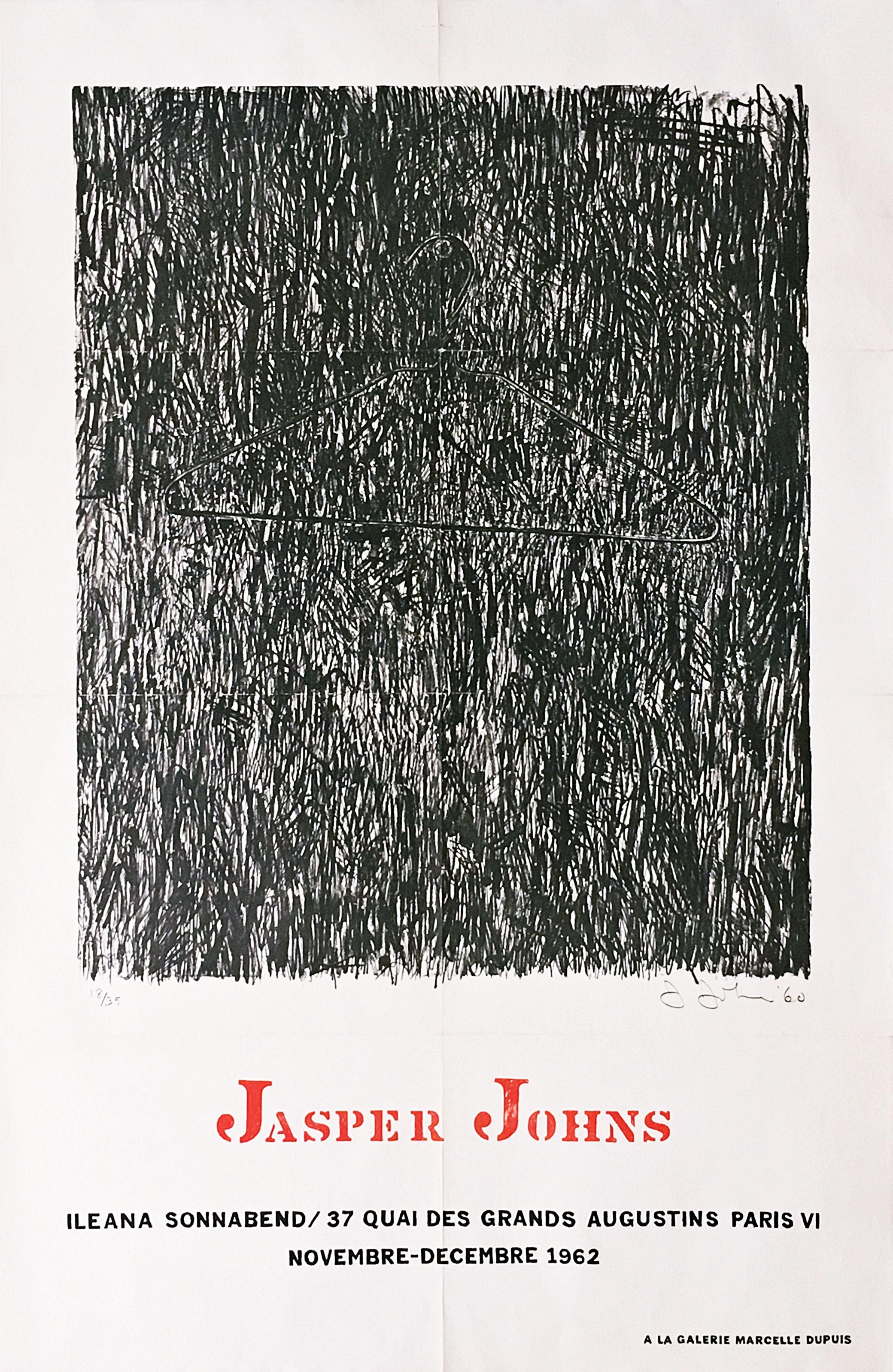 Jasper Johns at Ileana Sonnabend (rare early mid century modern European poster) im Angebot 4