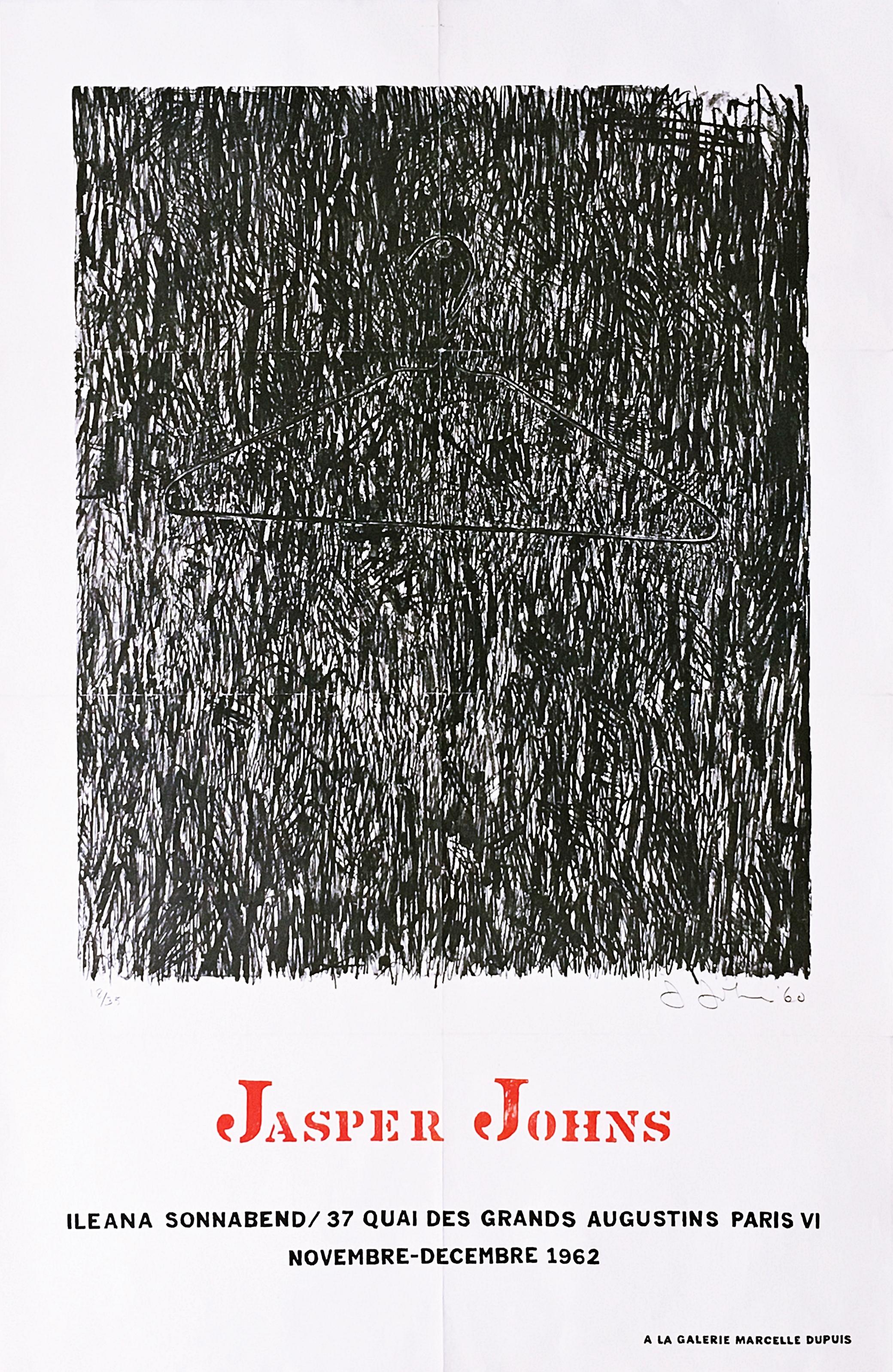 Jasper Johns
Jasper Johns at Ileana Sonnabend, 1962
Offset Lithograph exhibition poster/invitation
Plate signed on the front
31 3/4 × 21 inches
Unframed
This rare, collectible vintage poster was created on the occasion of the historic Jasper Johns