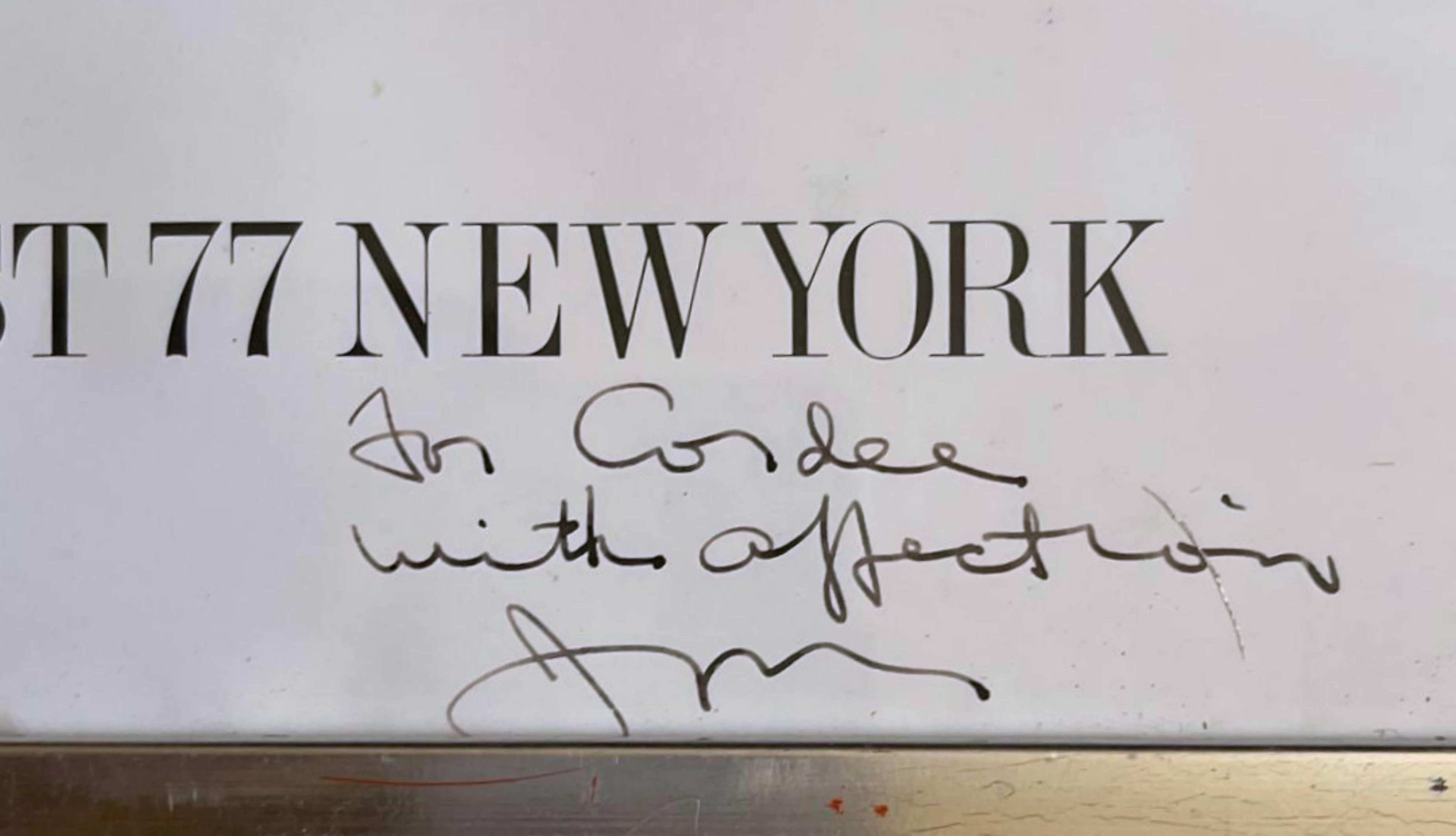 Jasper Johns at Leo Castelli offset lithograph poster (Hand signed & inscribed) For Sale 1