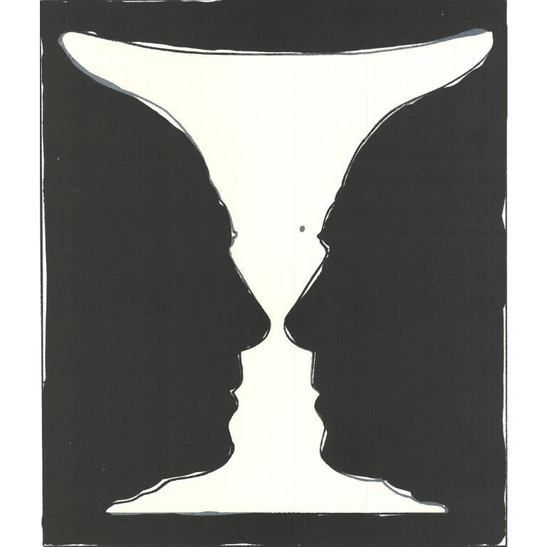 Jasper Johns « Cuup, Two Profiles », 1973, lithographie en vente 1