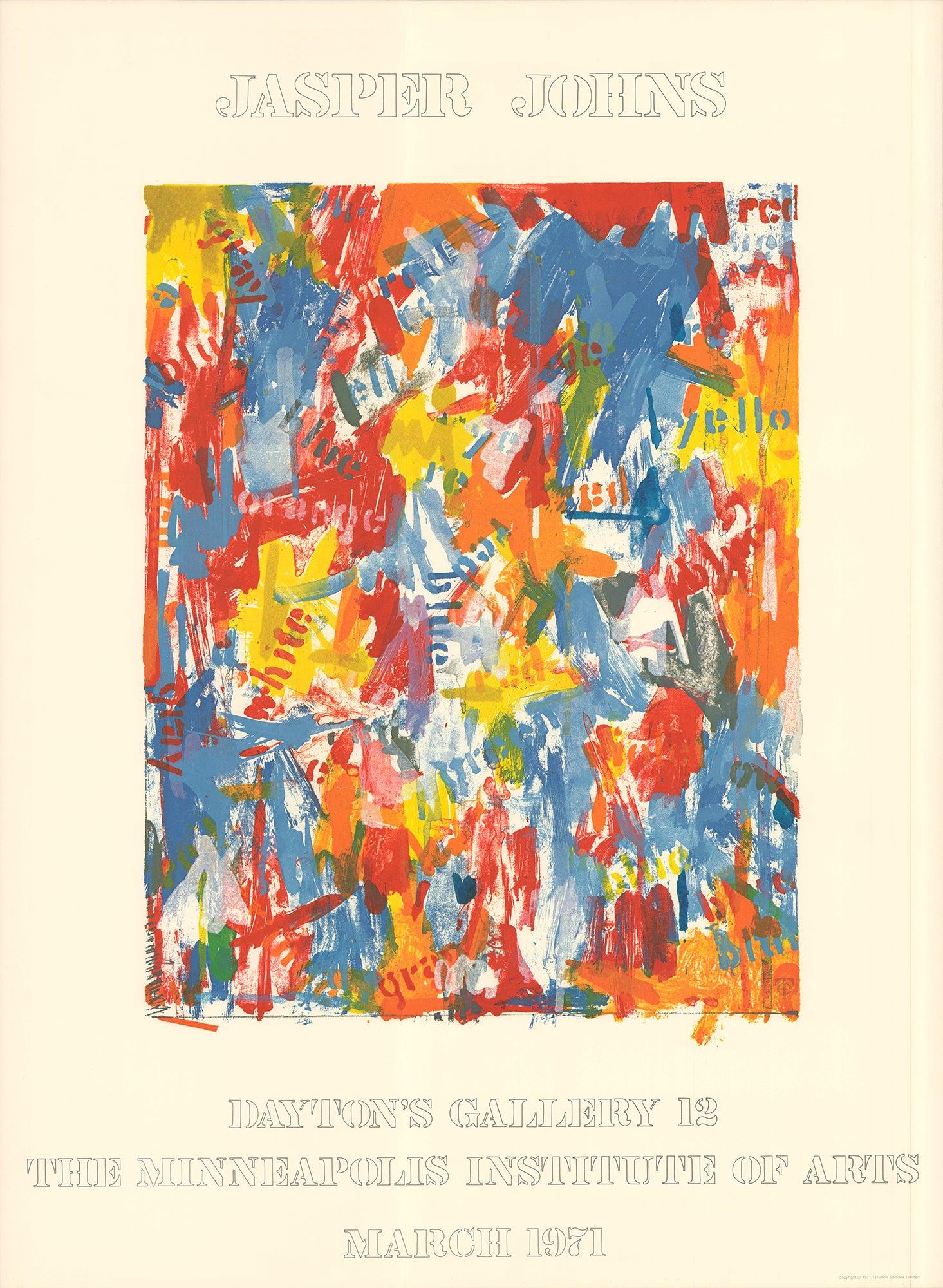 Jasper Johns 'Dayton's Gallery 12' 1971, Vintage Original Pop Art Poster