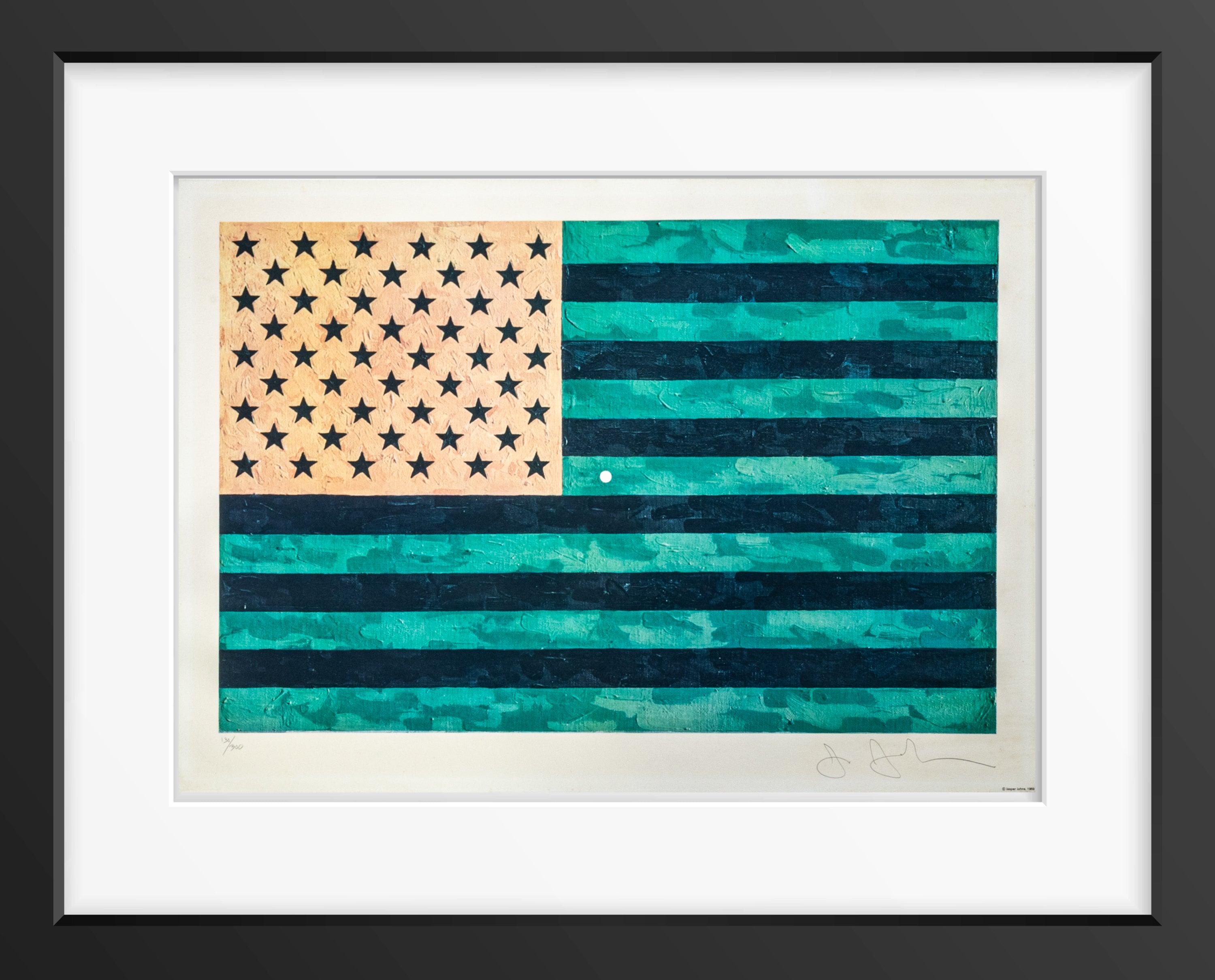 Jasper Johns Flag (Moratorium) 1969 Numbered and Signed Color Lithograph