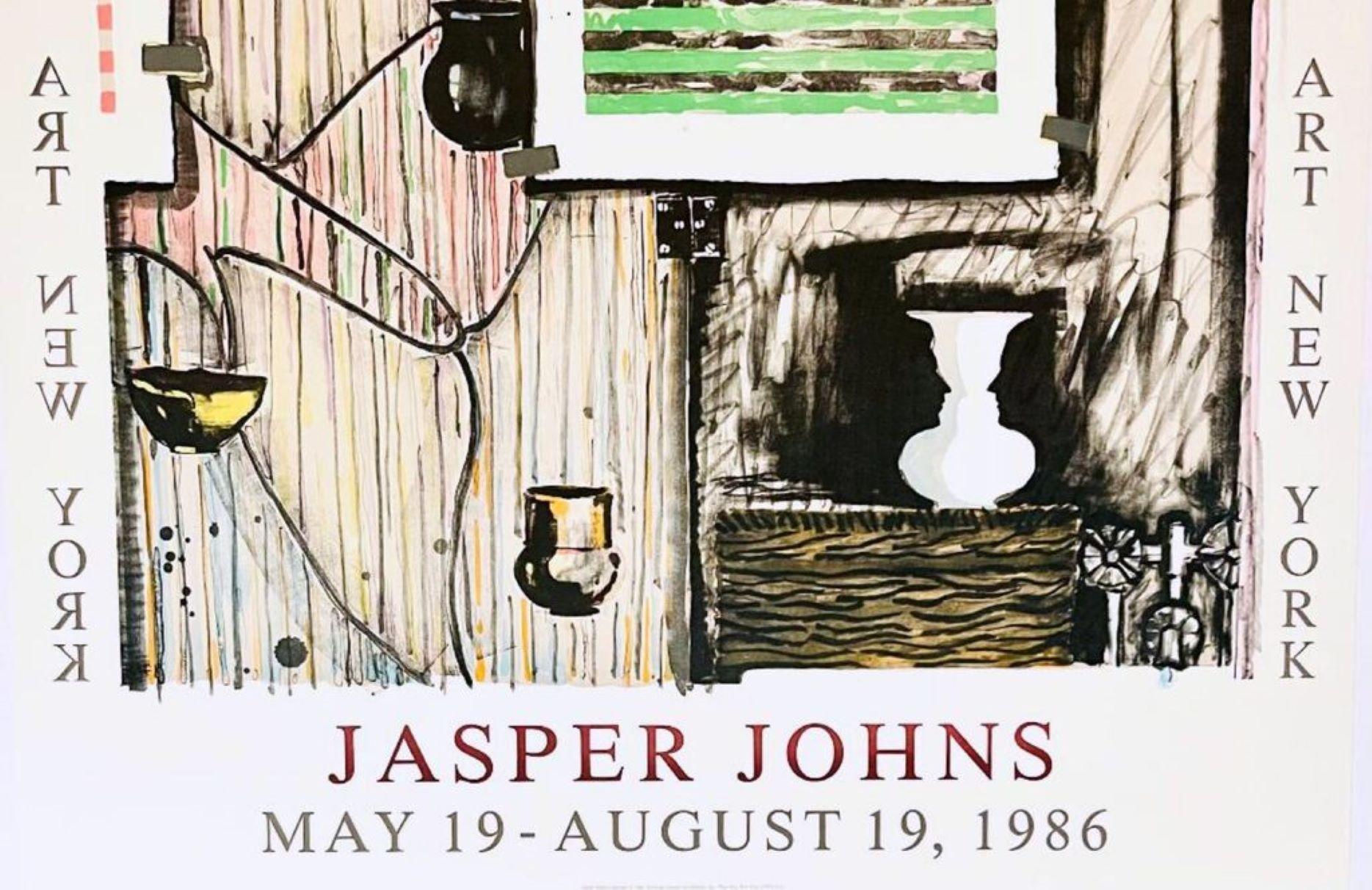 Jasper Johns MOMA Print Póster retrospectivo (Ventrílocuo) litografía offset 1