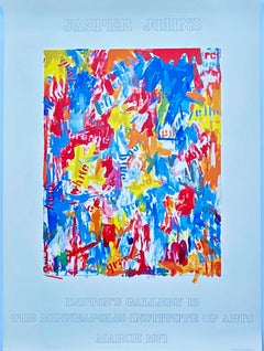 Jasper Johns: póster litográfico offset original de la Galería 12 de Dayton, de principios de los 70