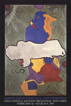 Jasper Johns-Paintings and Drawings (Green Angel)-39" x 26"-Poster-1990-Pop Art