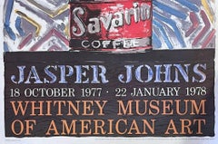 Jasper Johns, Savarin, vintage 1970s Whitney Museum offset lithograph poster