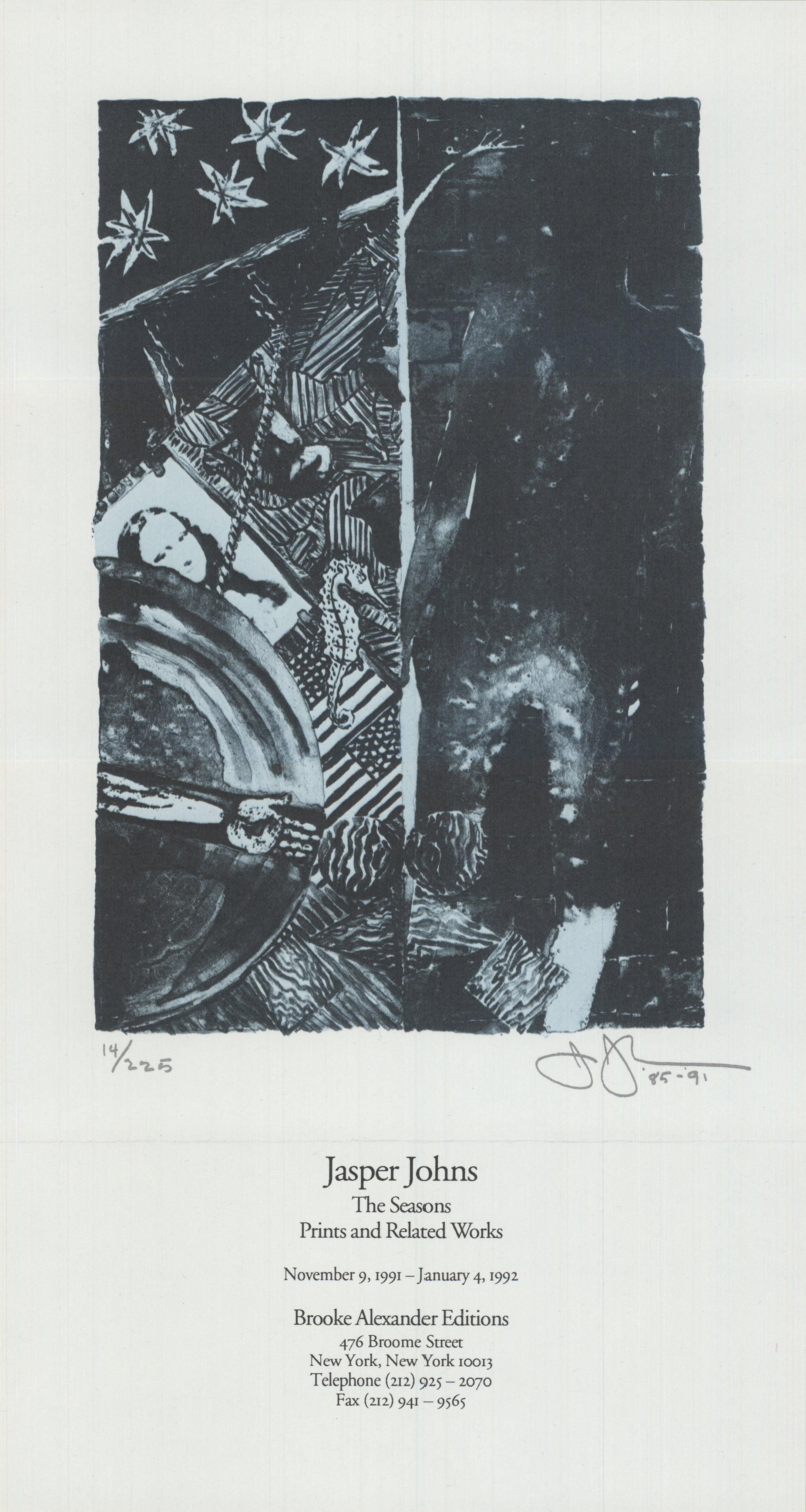 Jasper Johns 'Summer (Blue), 1991' 1991- Offset Lithograph For Sale 1