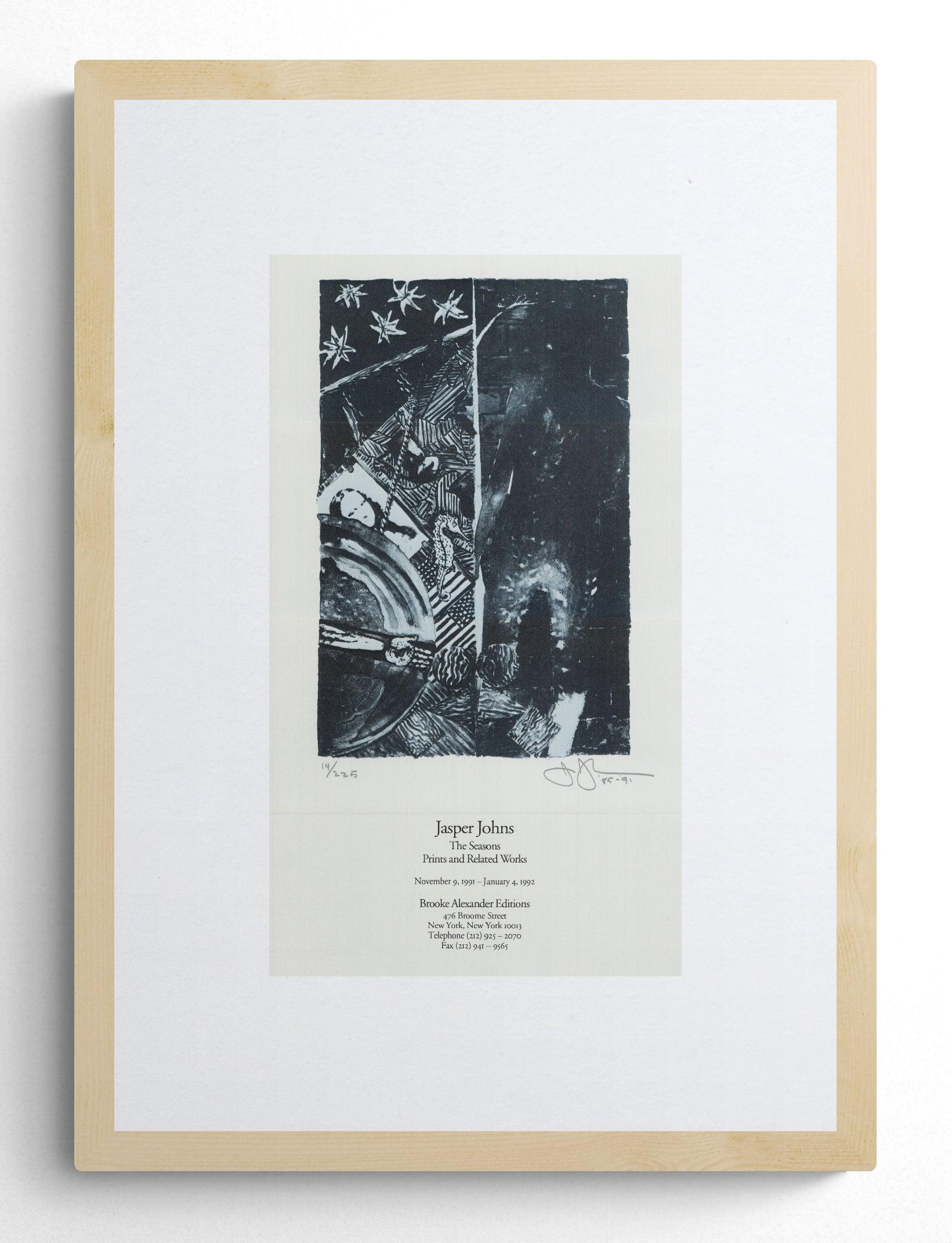 Paper Size: 14 x 7.5 inches ( 35.56 x 19.05 cm )
Image Size: 8.5 x 5.75 inches ( 21.59 x 14.605 cm )
Framed: Yes
Frame Size: 
Condition: A-: Near Mint, very light signs of handling

Additional Details: Opening invitation for a Jasper Johns exhibit