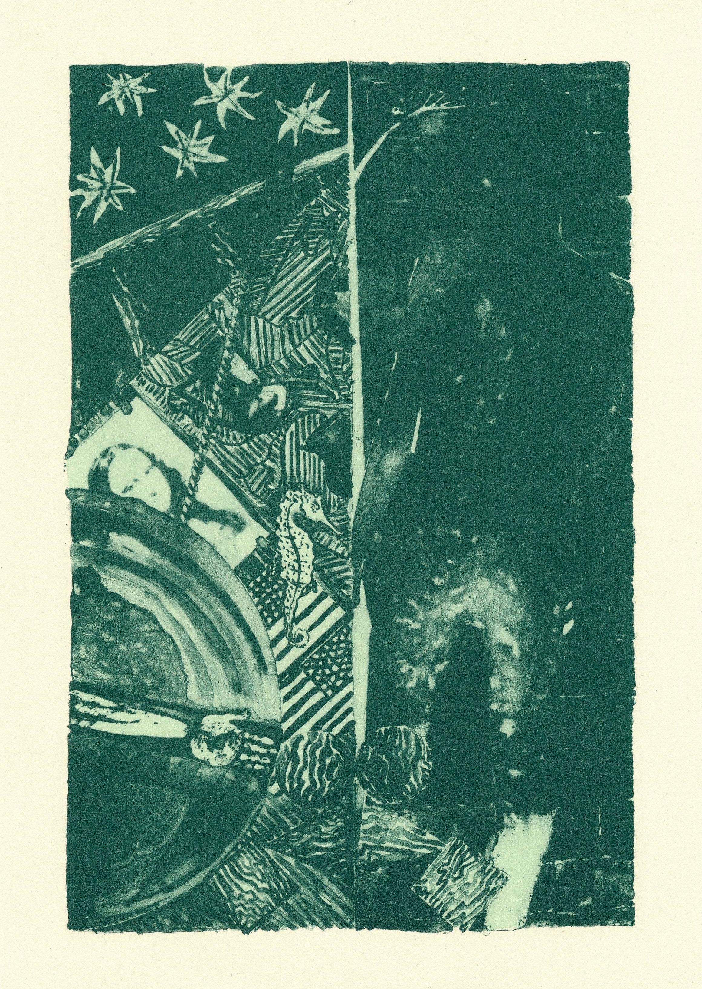 Jasper Johns, Summer Green, State II, from The Seasons, 1991 For Sale 5