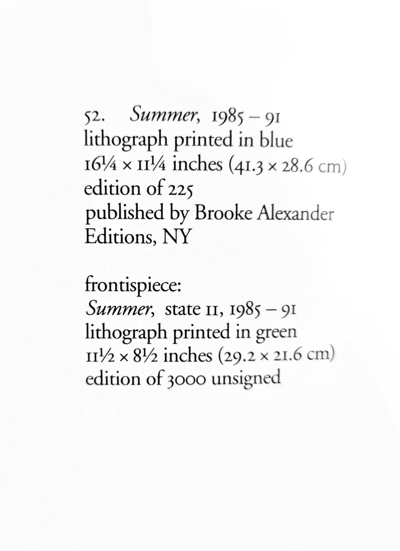 Jasper Johns, Summer Green, State II, from The Seasons, 1991 For Sale 7