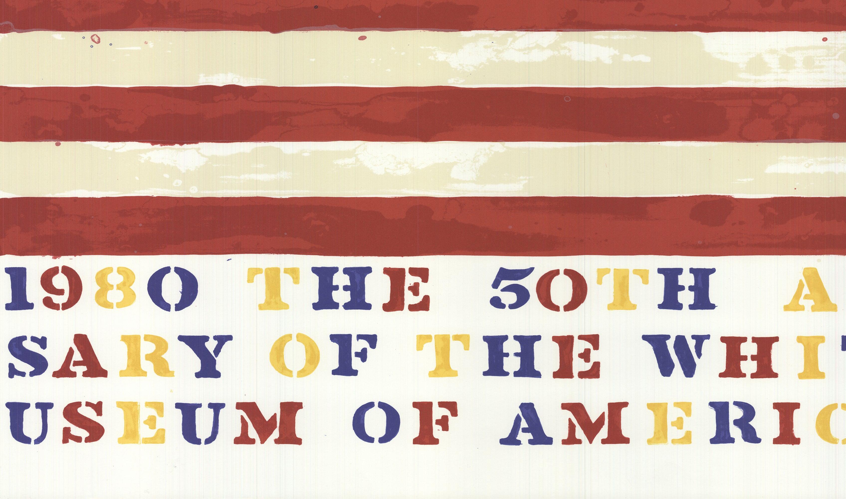 Jasper Johns 'The 50th Anniversary of the Whitney Museum'-1979-Vintage Pop Art For Sale 1