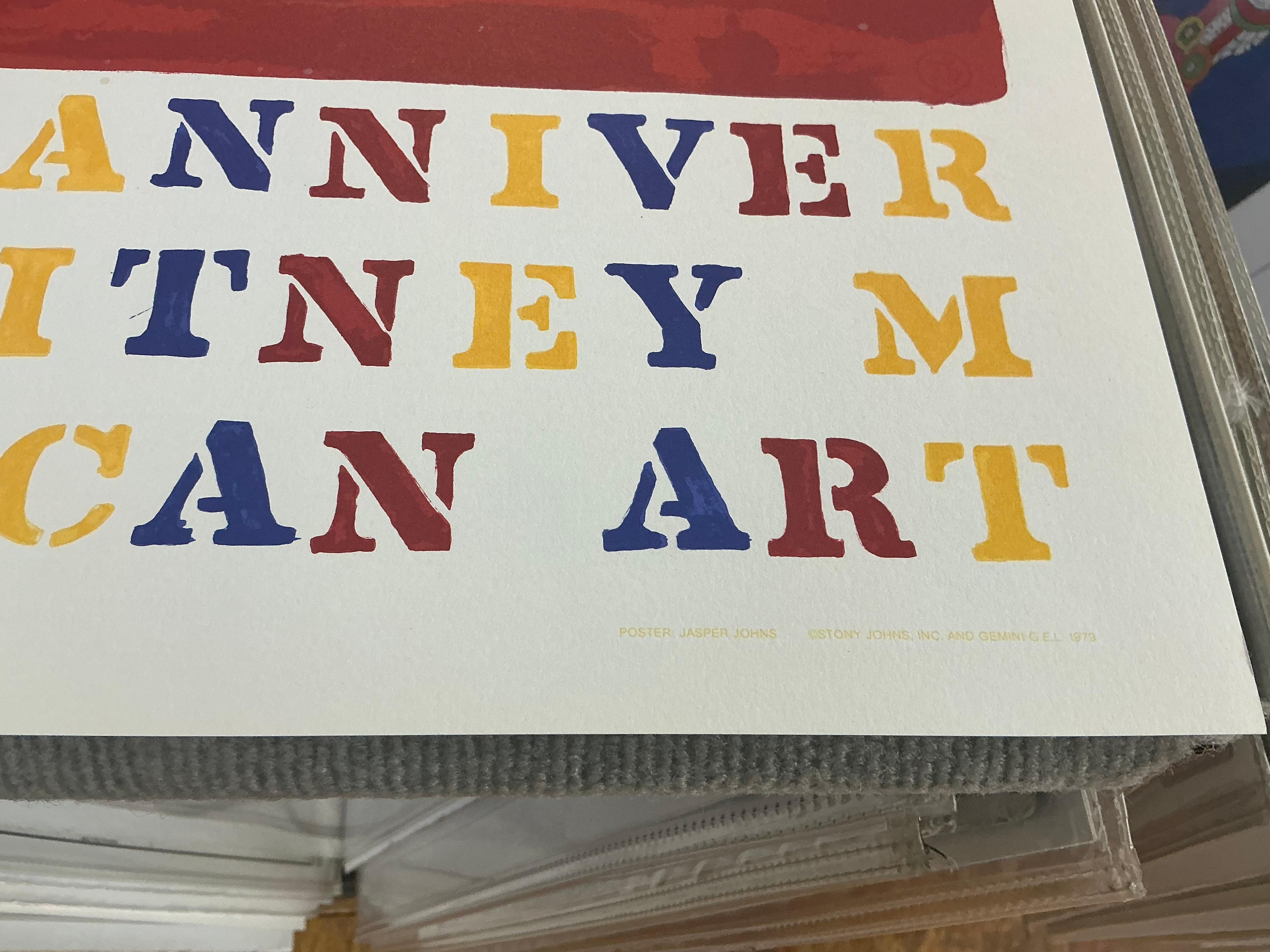 Jasper Johns 'The 50th Anniversary of the Whitney Museum'-1979-Vintage Pop Art For Sale 11