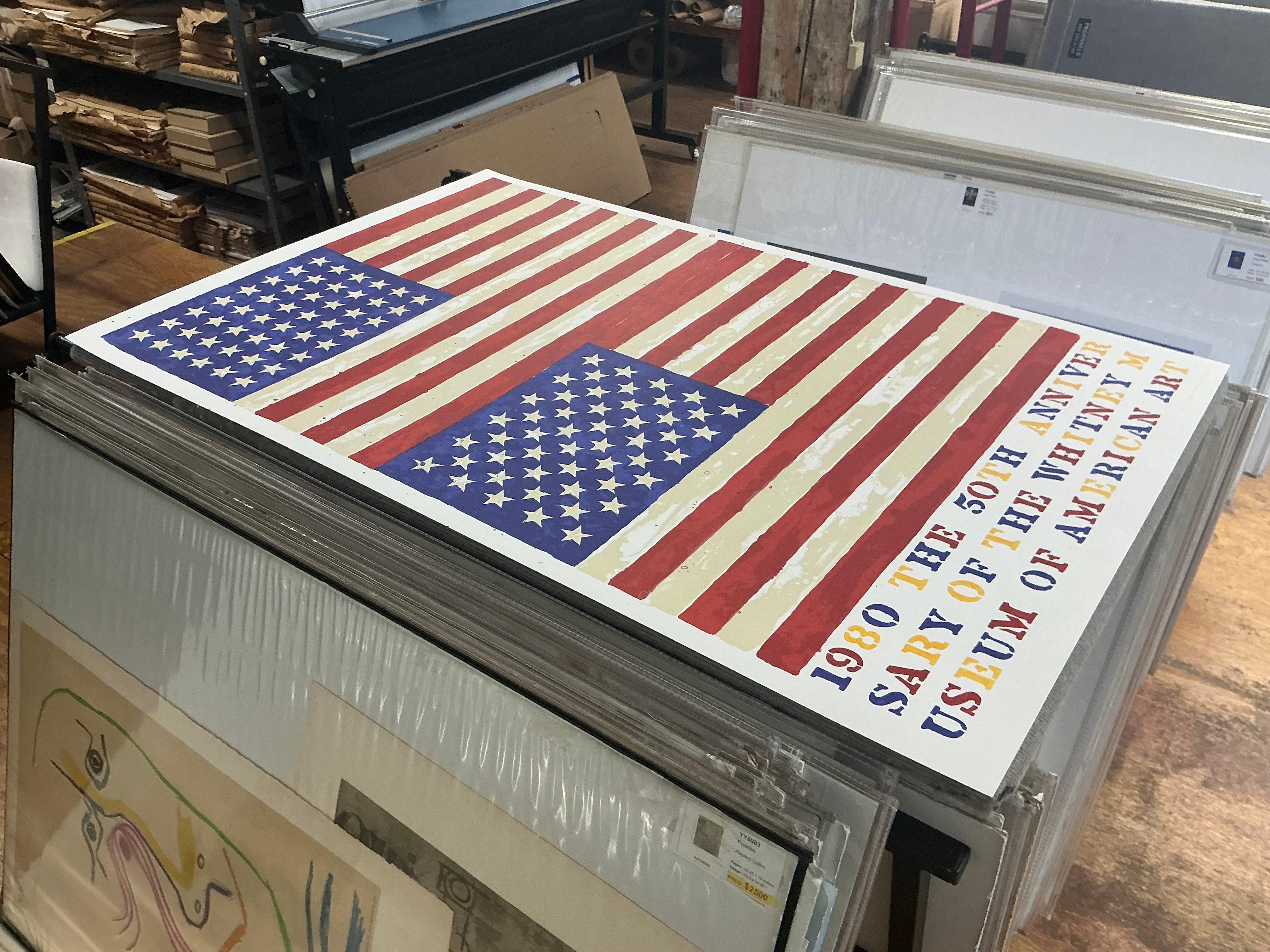 Jasper Johns 'The 50th Anniversary of the Whitney Museum'-1979-Vintage Pop Art For Sale 6