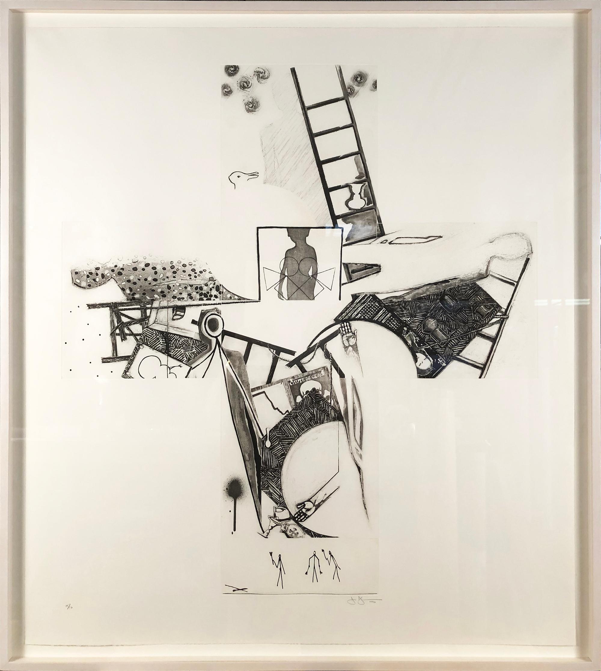 JASPER JOHNS The Seasons, 1990 – Handsignierte, geätzte und angewandte Radierung – Print von Jasper Johns
