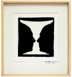 JASPER JOHNS Dos copas Picasso, litografía