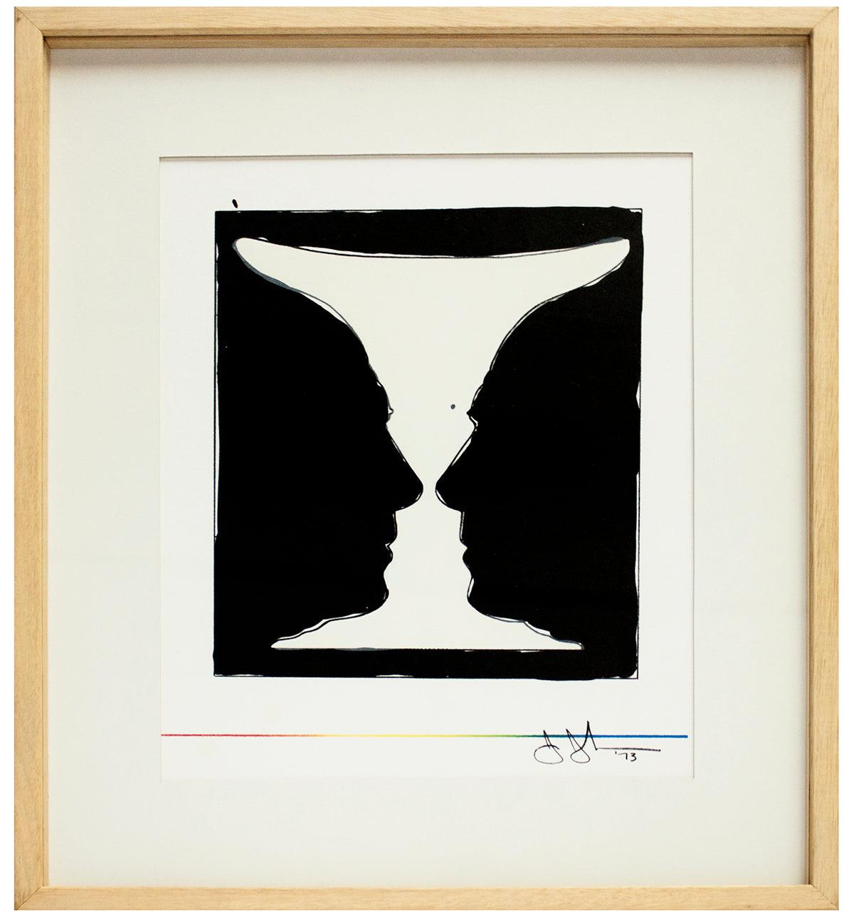 JASPER JOHNS Two Cups Picasso, Lithograph Pop Art Vintage