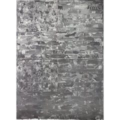 Two Flags Offset Lithograph Print, Abstract Expressionist, 1969