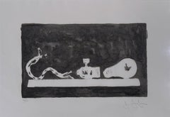 "Light Bulb" Jasper Johns, Mid-Century, Pop Art, Dada, Black Silhouette