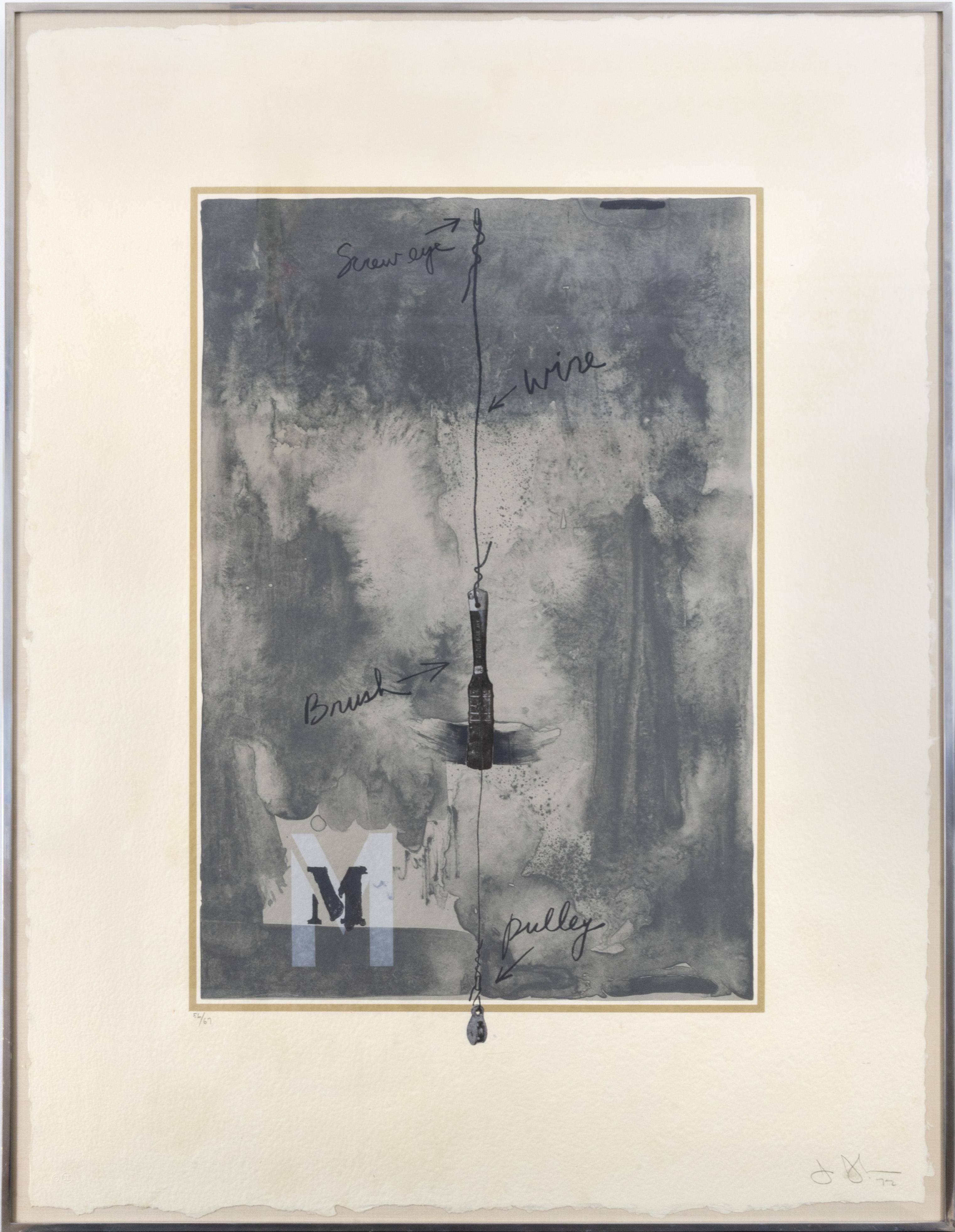 M (ULAE 113) - Print by Jasper Johns
