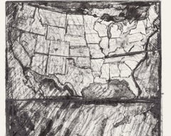 Map -- Lithograph, Artists for Obama, Print by Jasper Johns