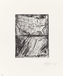 Map -- Lithograph, Artists for Obama, Print by Jasper Johns