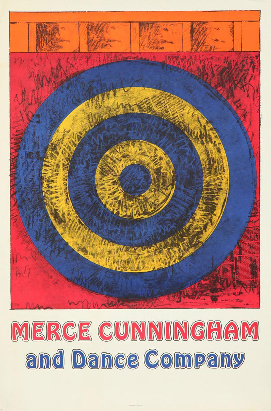 Jasper Johns Abstract Print - "Merce Cunningham and Dance Company (Target with Four Faces)"