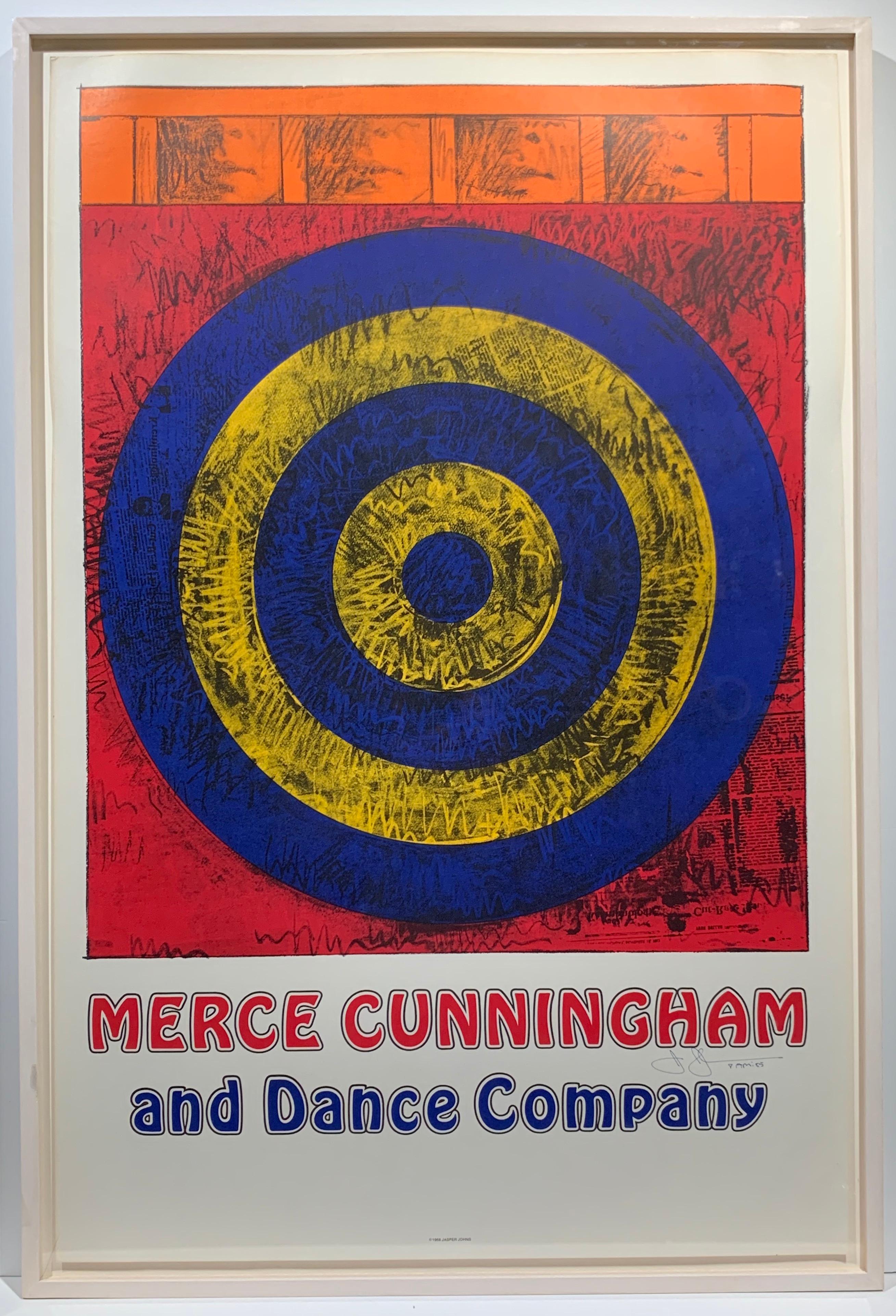 Jasper Johns Abstract Print - Merce Cunningham Dance Company signed poster