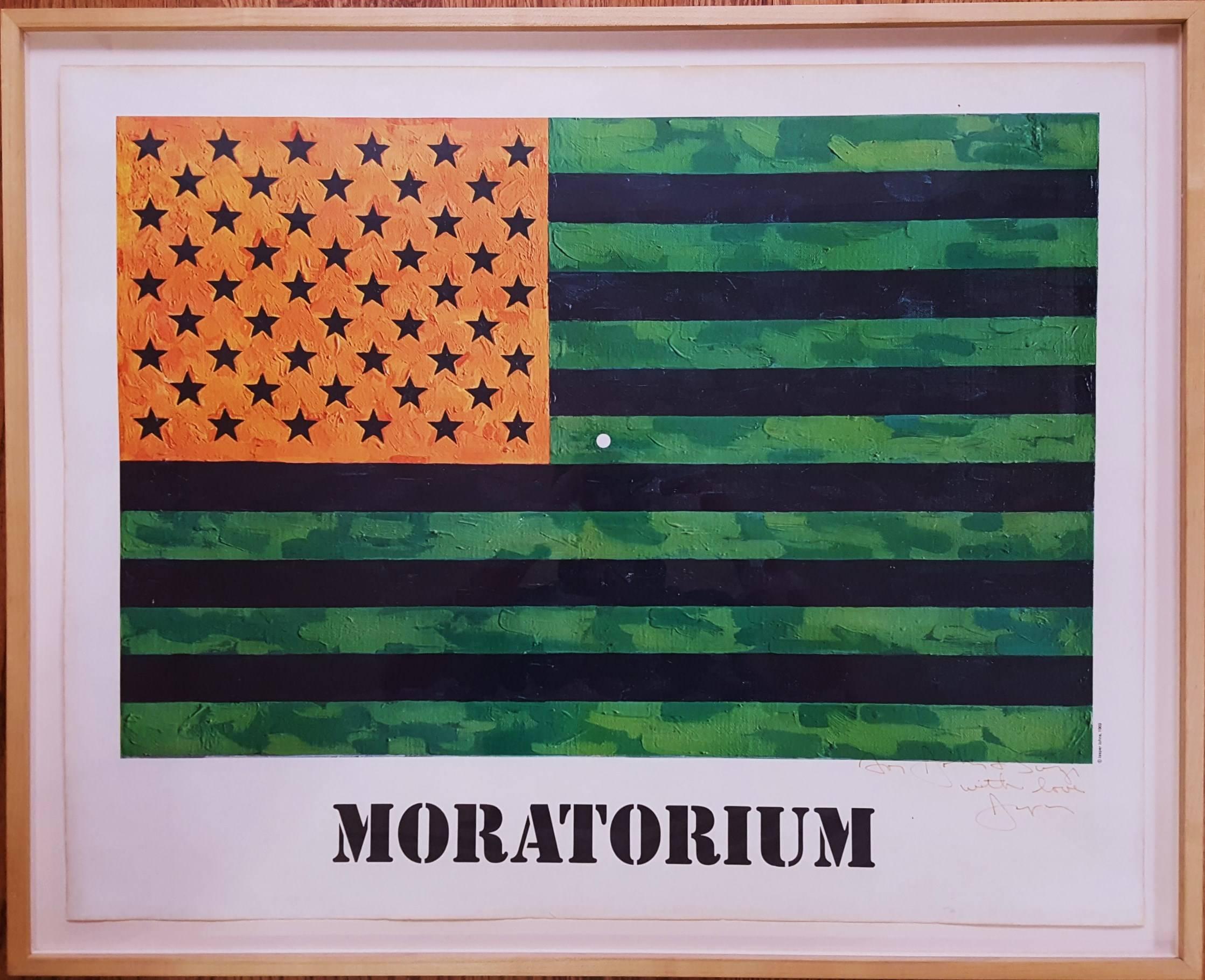(Moratorium) Flag Poster - Print by (After) Jasper Johns