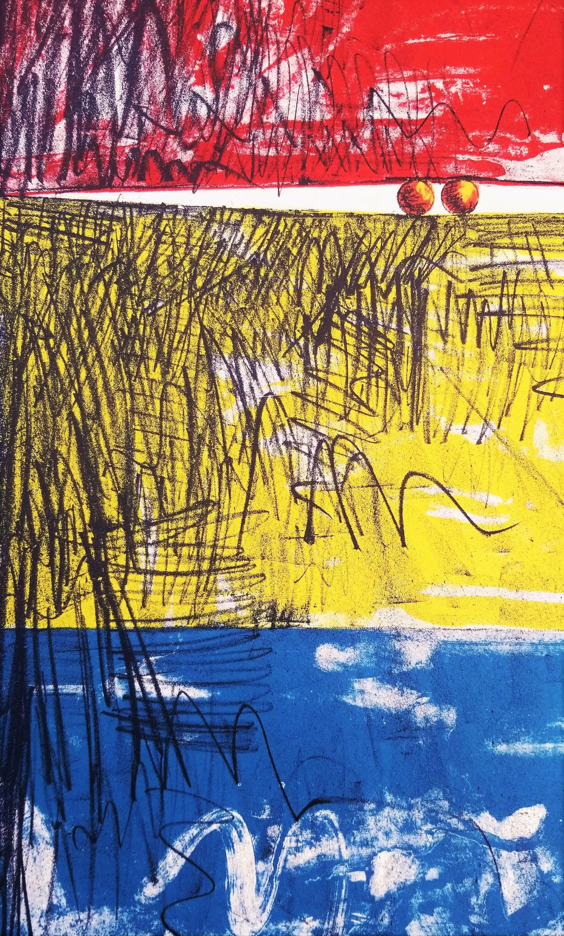 Peinture avec deux boules I /// Pop Art Jasper Johns Minimalism Colorful Modern en vente 8